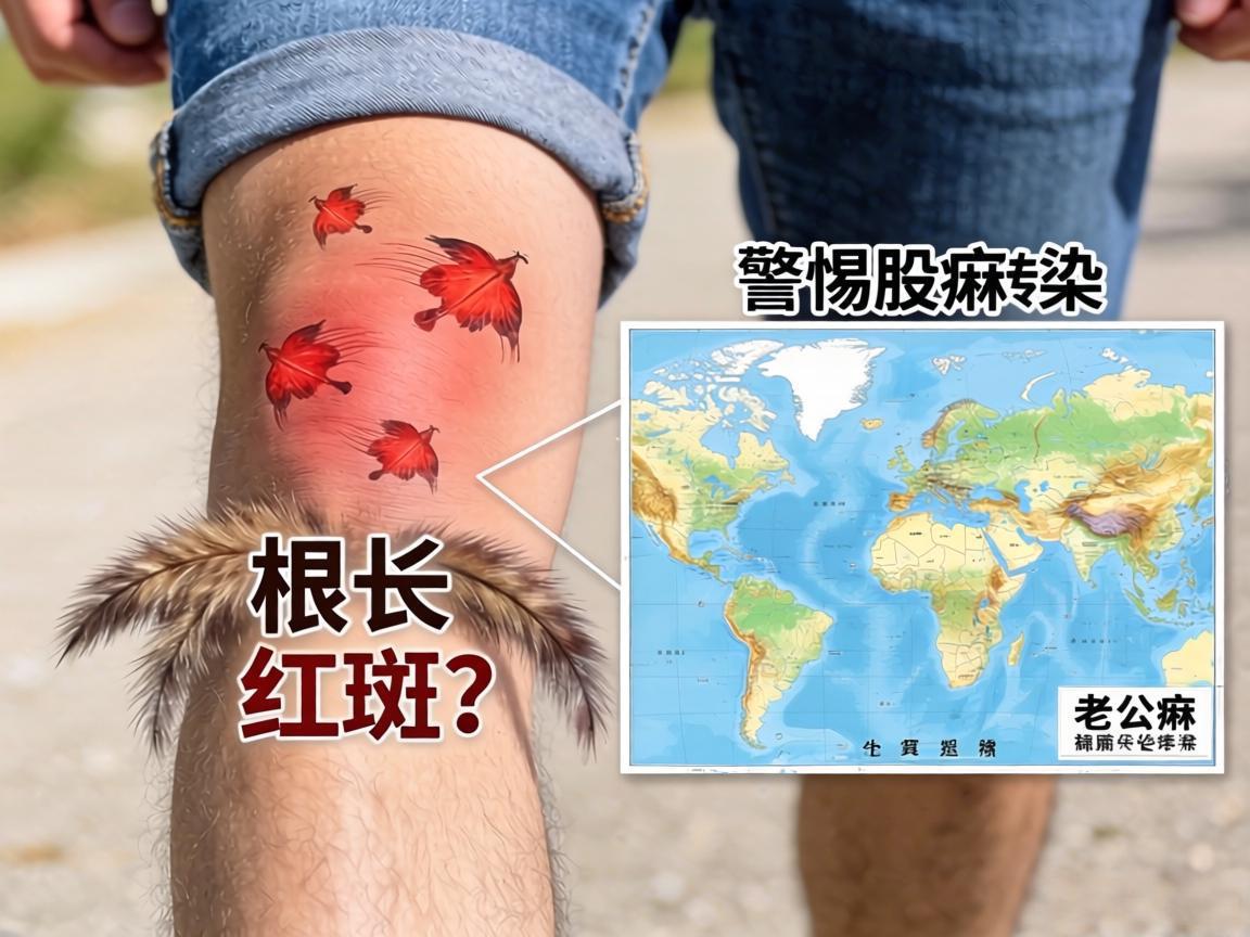 老公大腿根长地图红斑?警惕股癣传染