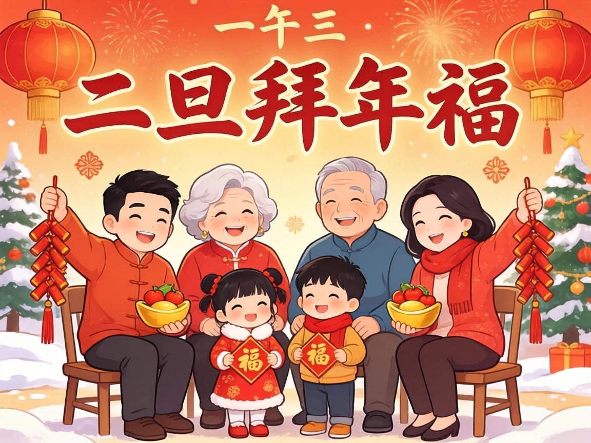 大年三十全家拜年祝福