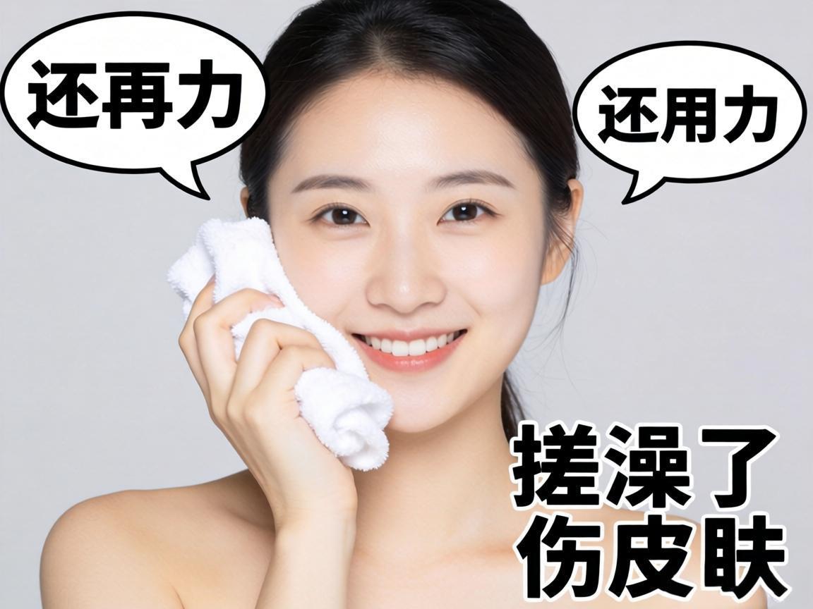 别再用力搓澡了，伤皮肤