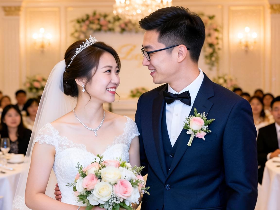 新人婚礼现场温馨感人