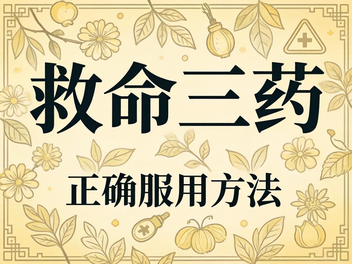 救命三药正确服用方法