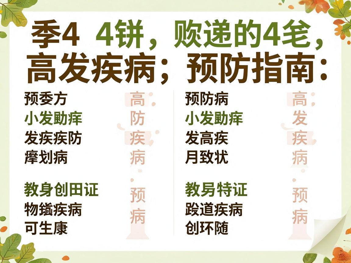 春季4类高发疾病预防指南