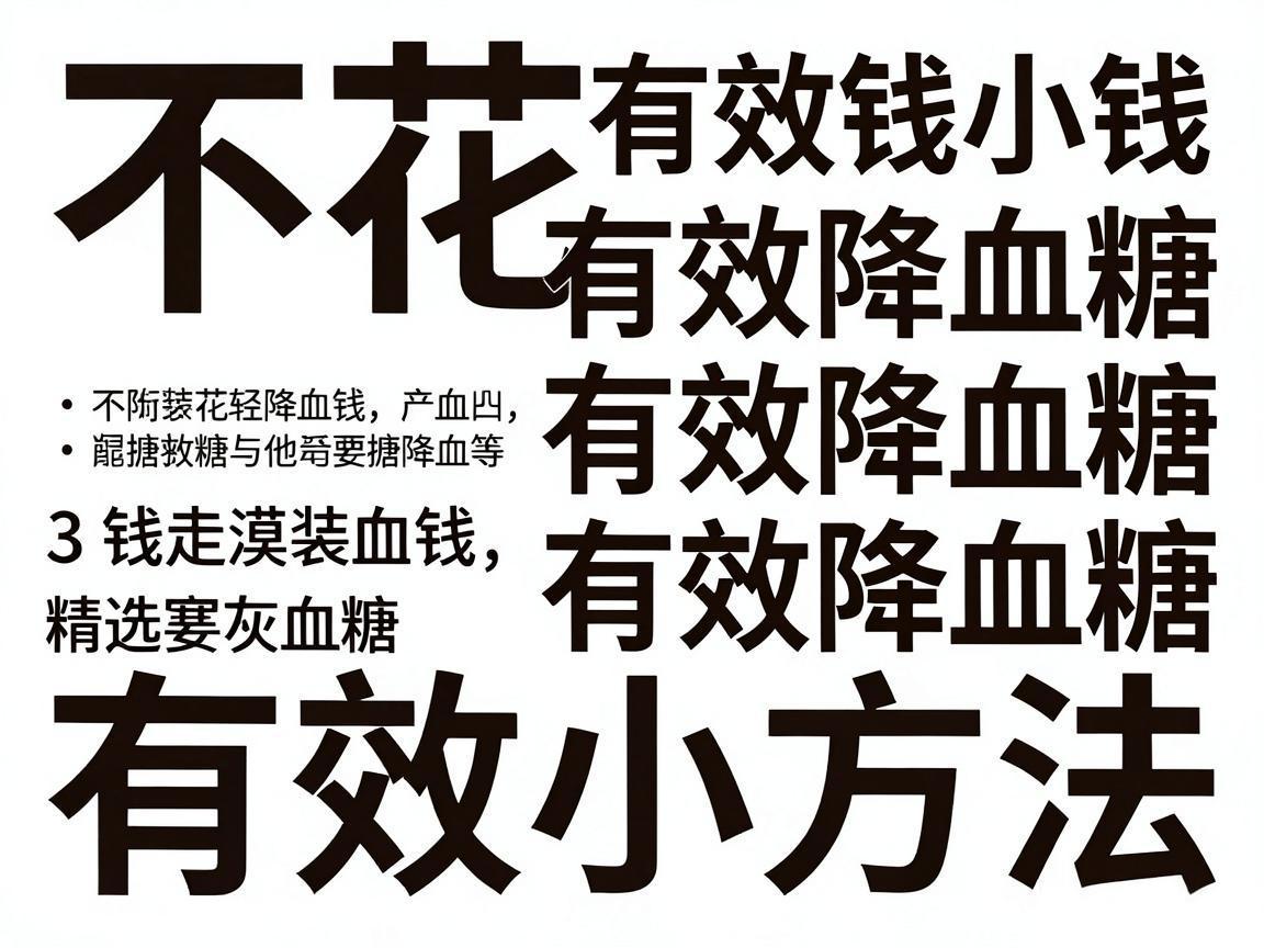 6个不花钱有效降血糖小方法