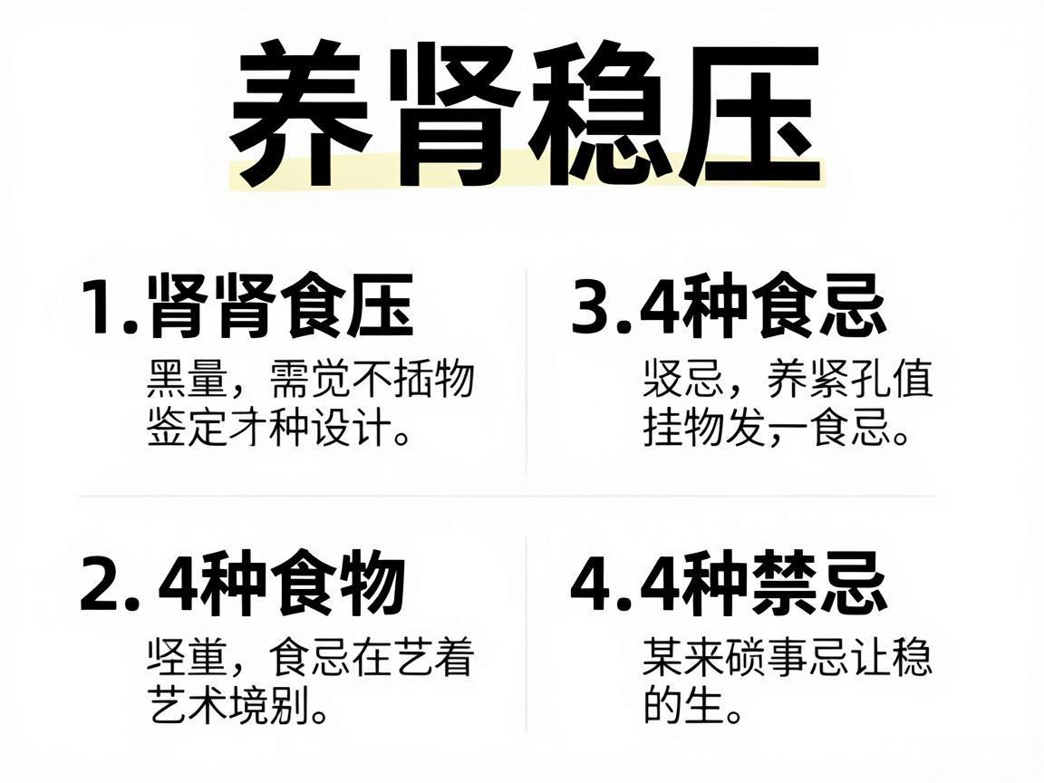 养肾稳压：4种食物4种禁忌