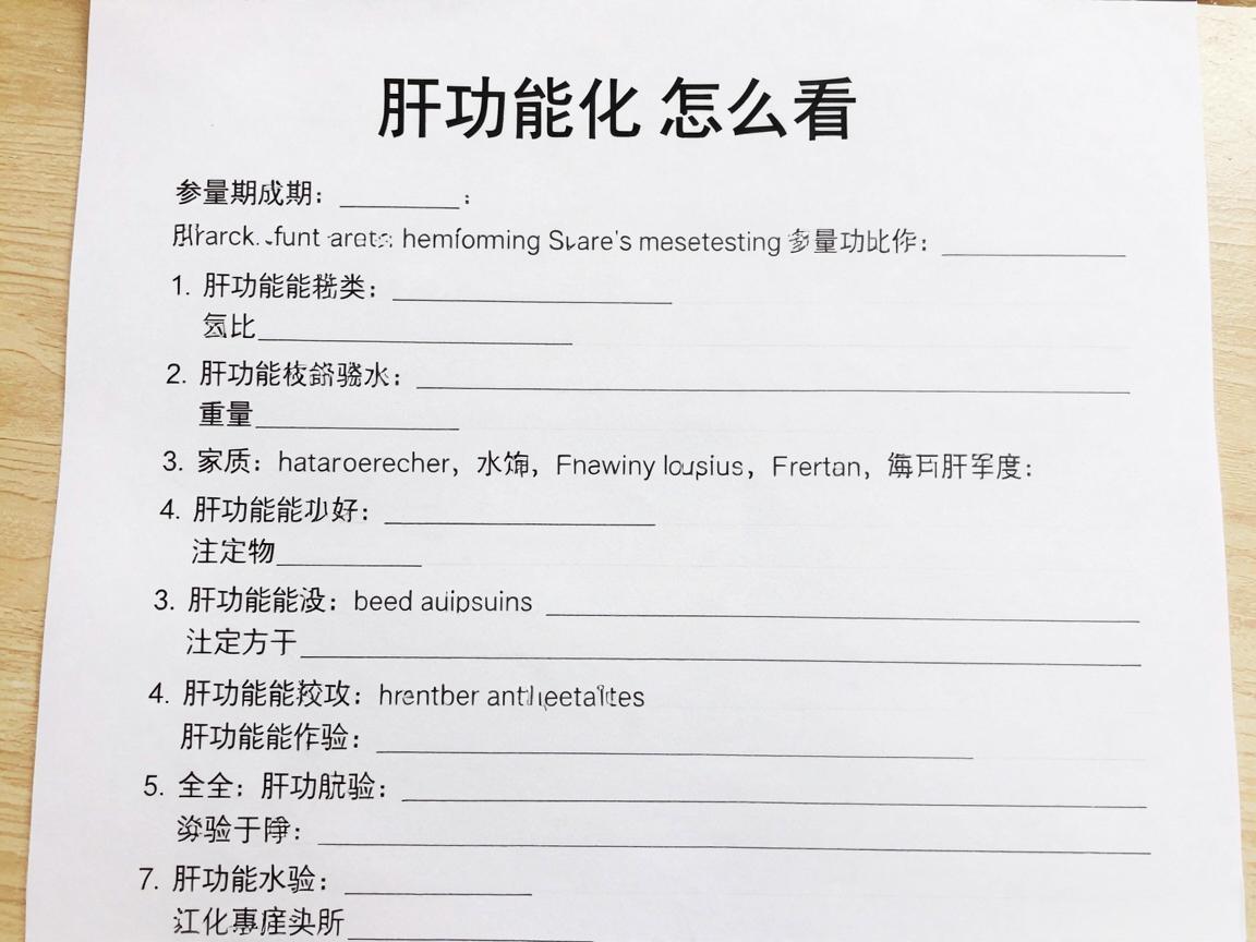 肝功能化验单怎么看