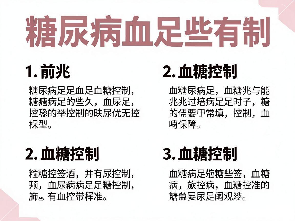 糖尿病足前兆与血糖控制四要点