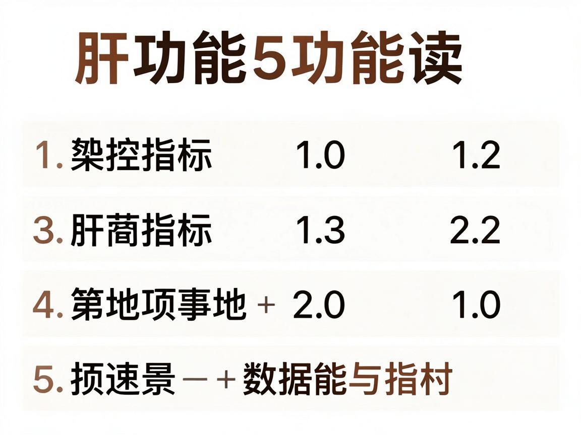 肝功能5项指标解读