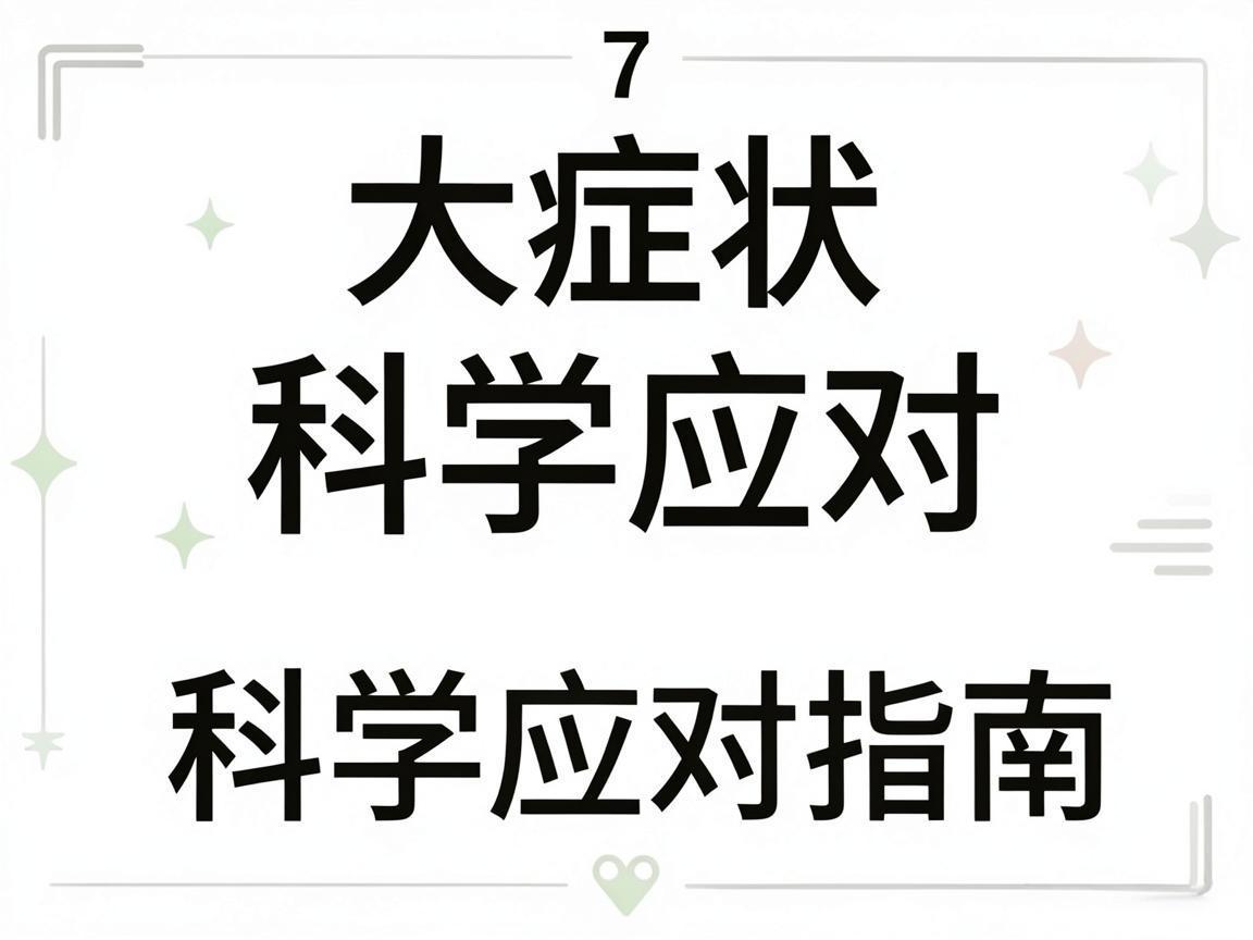 抑郁症7大症状及科学应对指南