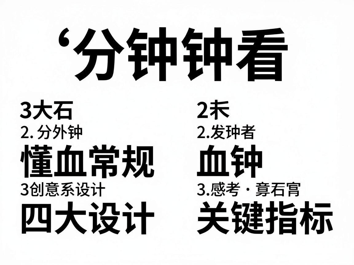 1分钟看懂血常规四大关键指标