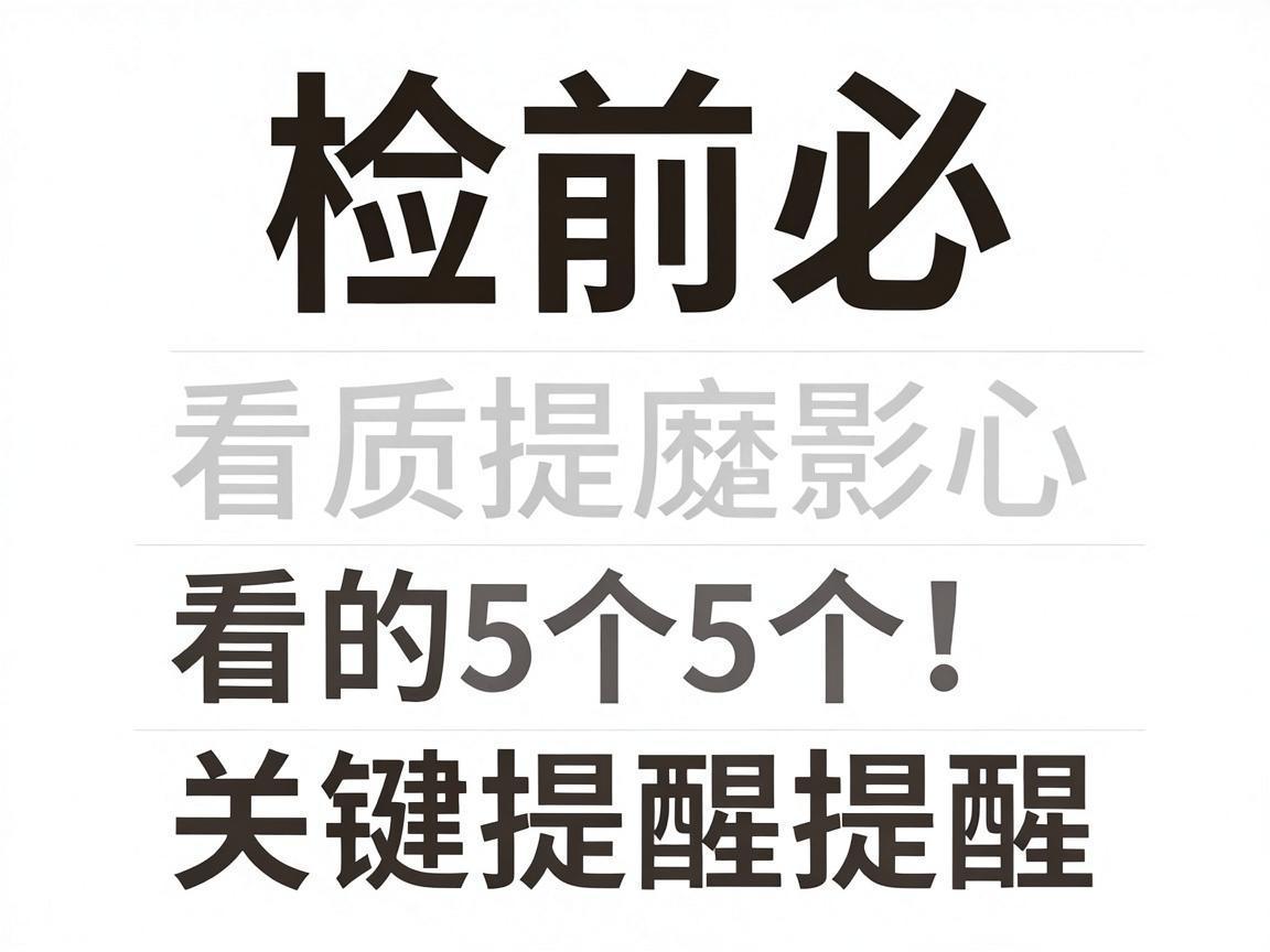 体检前必看的5个关键提醒