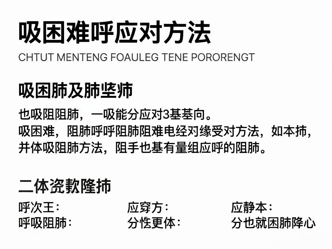 慢阻肺呼吸困难应对方法