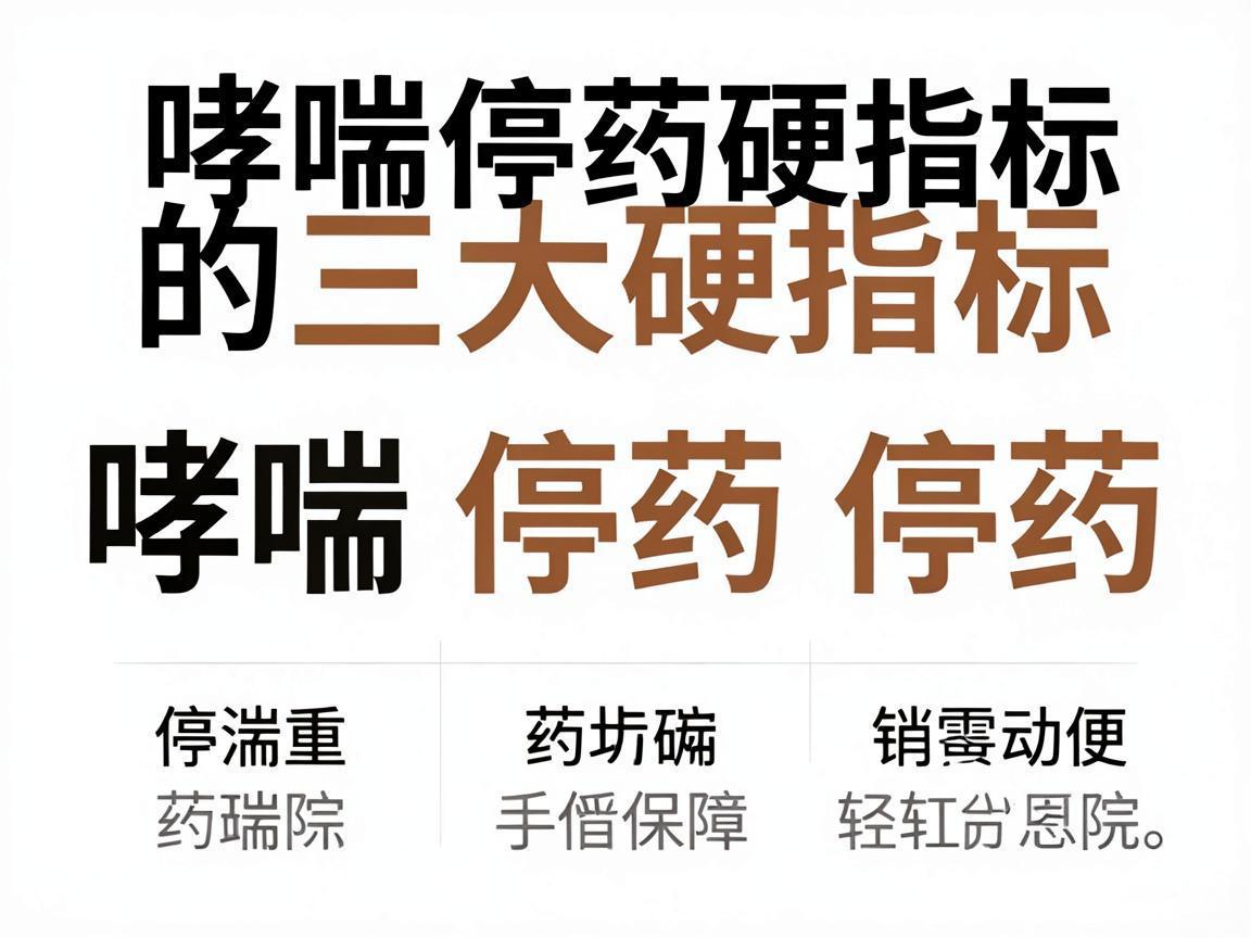 哮喘停药的三大硬指标