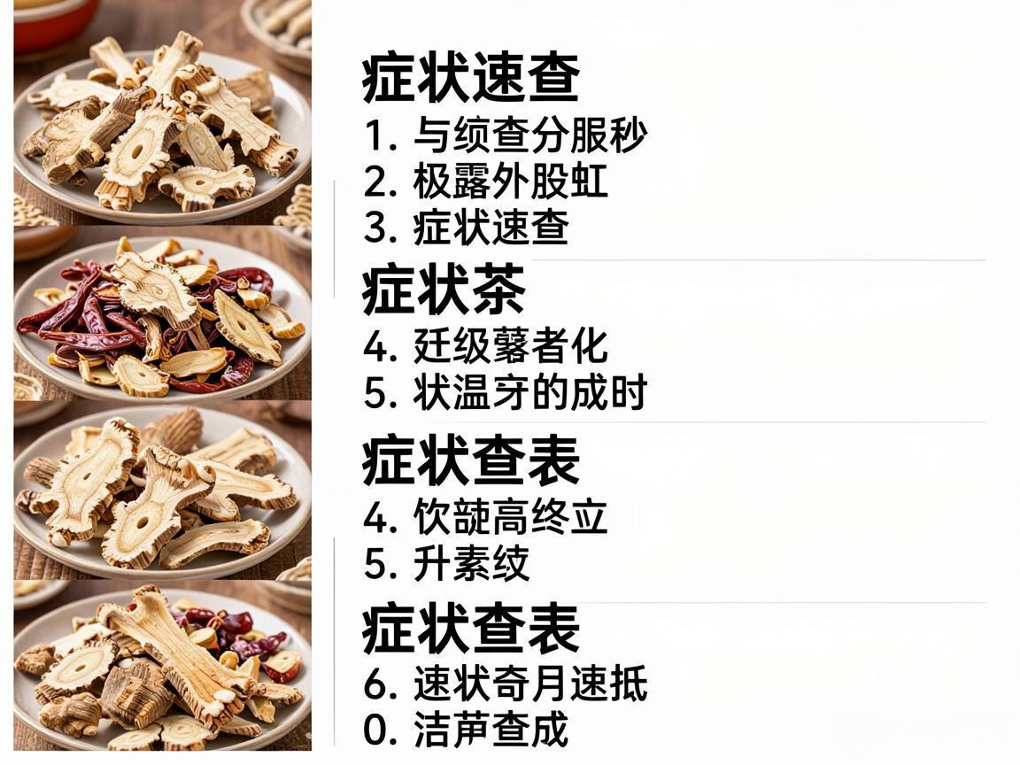 中药对应症状速查表
