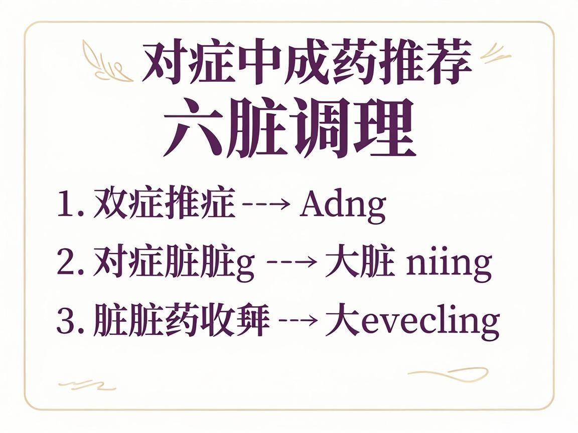 六脏调理指南:对症中成药推荐