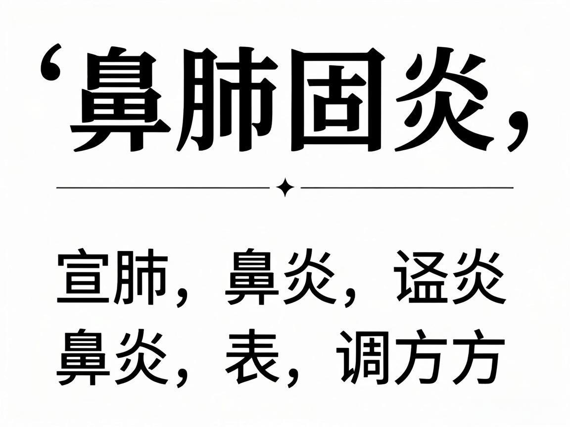 中医调理鼻炎：宣肺固表方