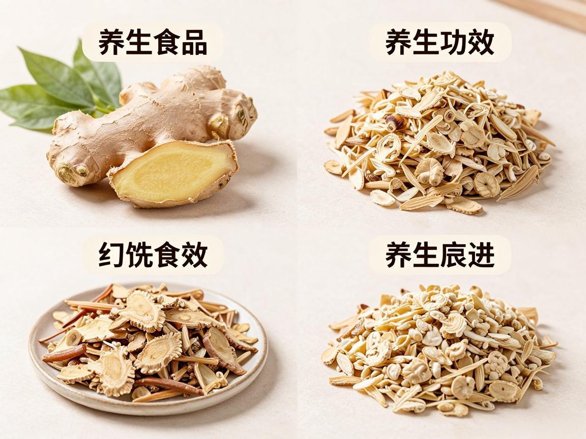 生姜搭配四组药材的养生功效