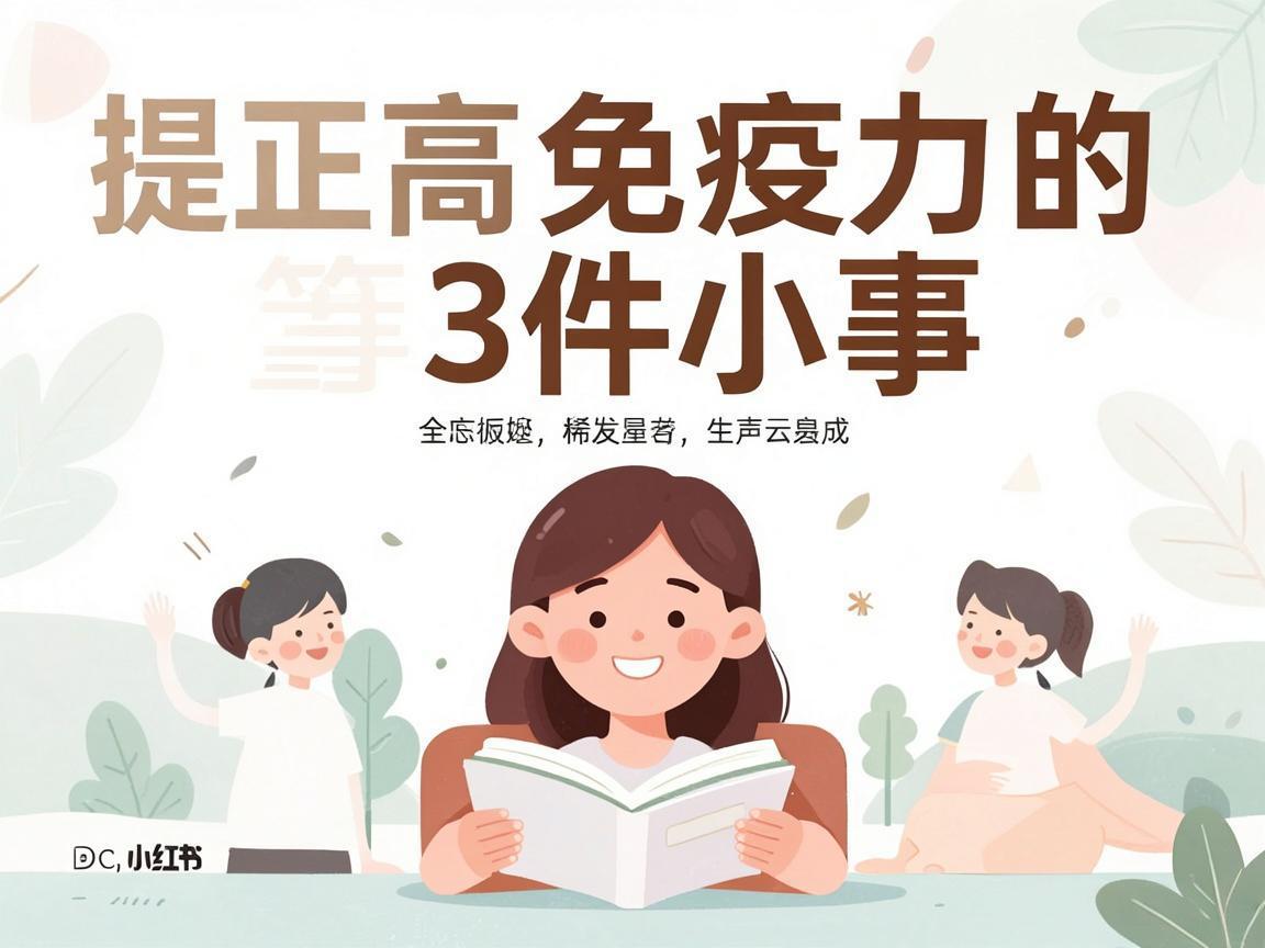真正提高免疫力的3件小事
