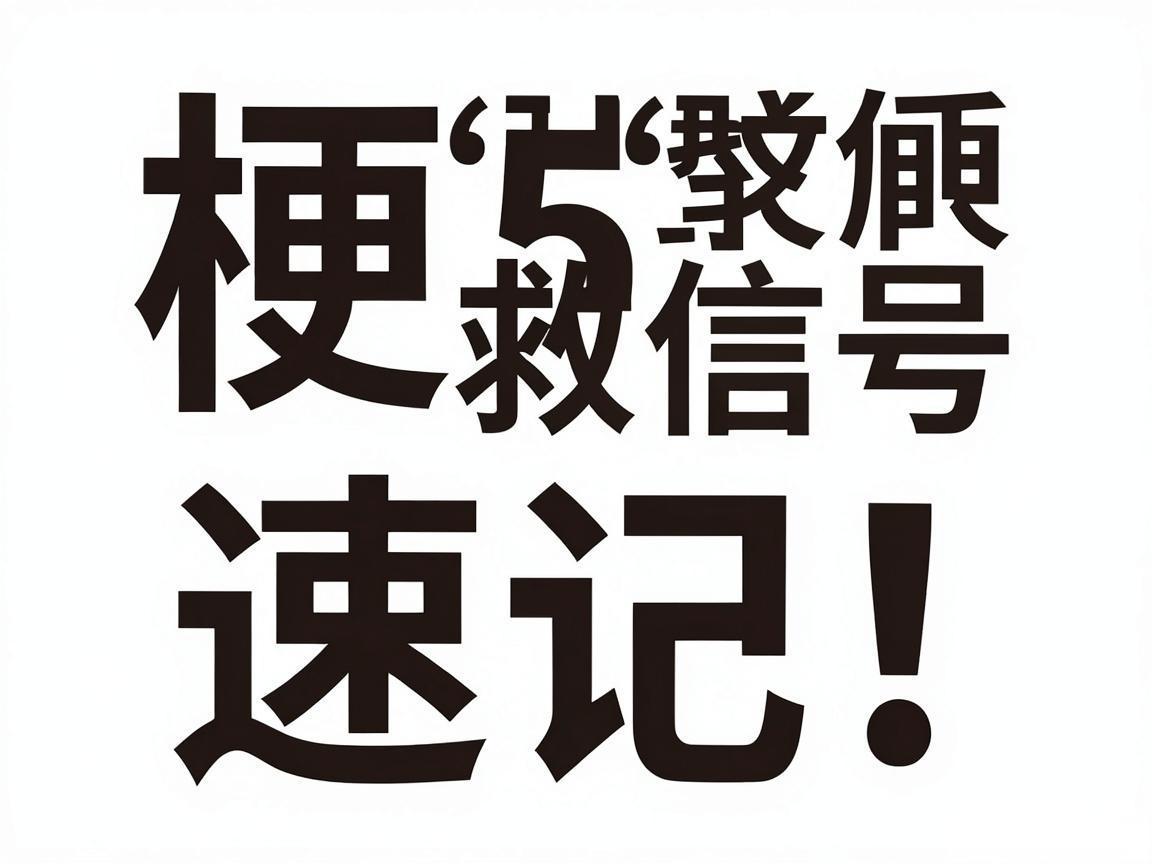 脑梗5大求救信号，速记！