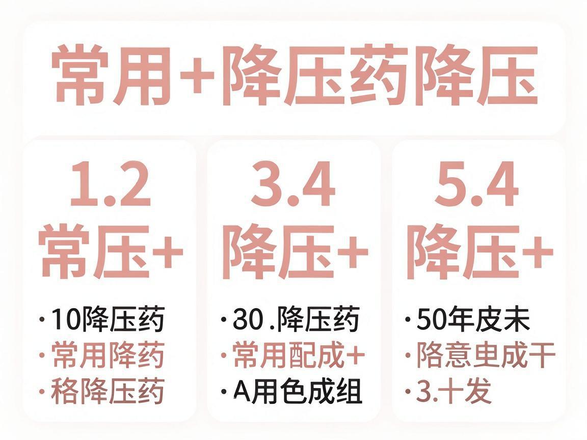 三种常用降压药推荐