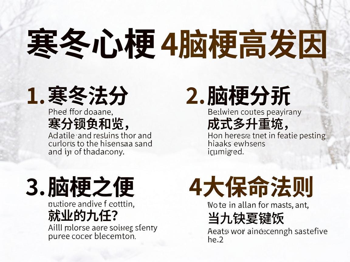 寒冬心梗脑梗高发原因及4大保命法则
