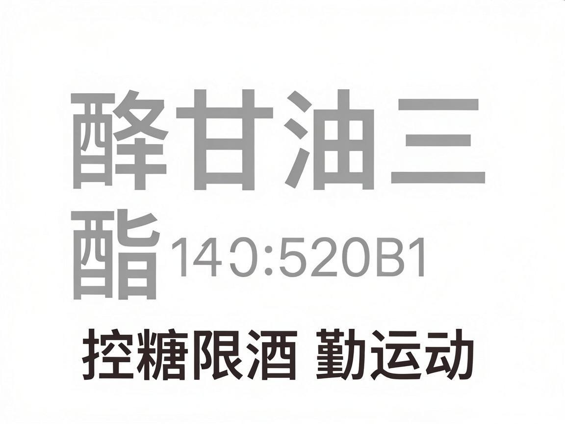 降甘油三酯:控糖限酒勤运动